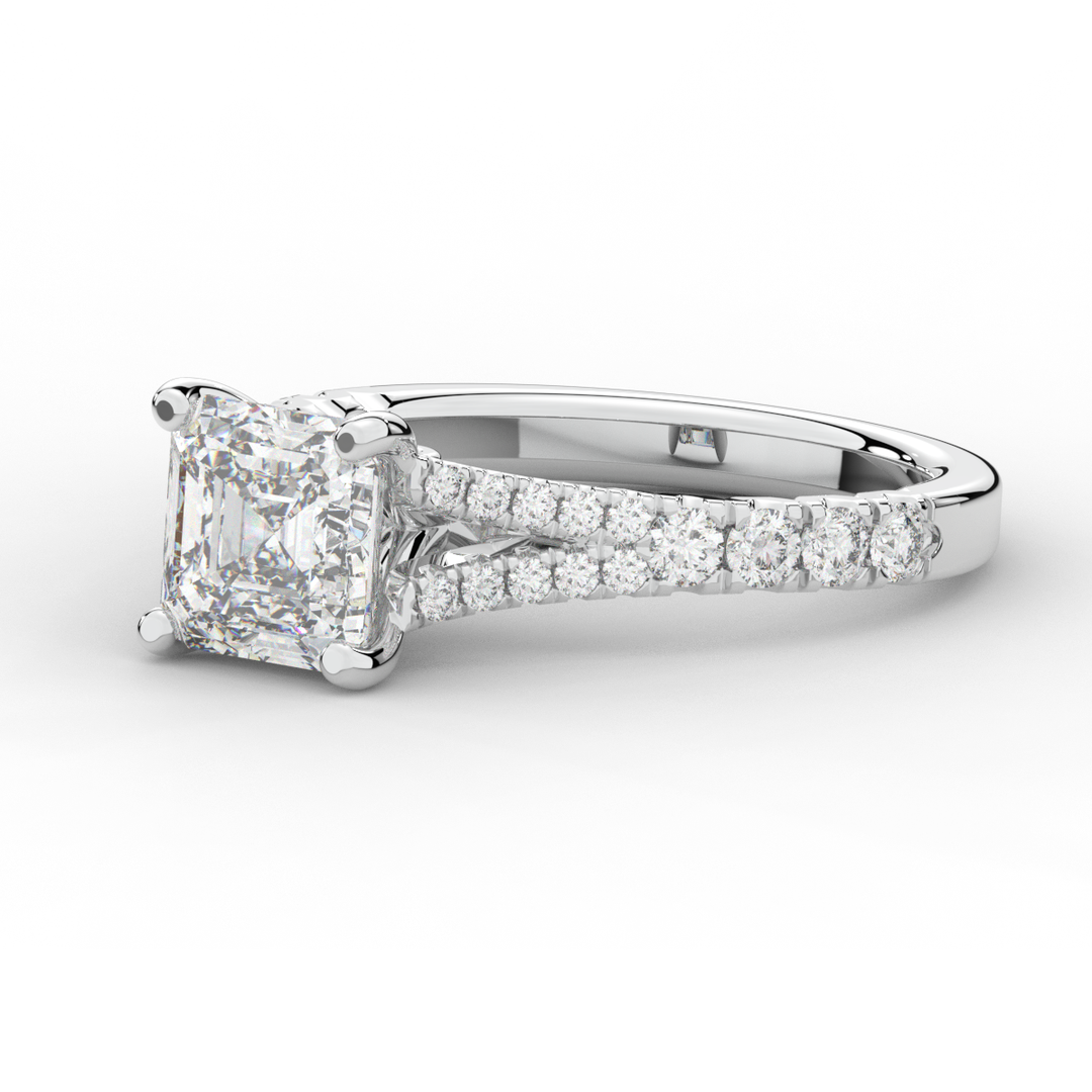 2.45CT.TW ASSCHER LAB DIAMOND ENGAGEMENT RING - Nazarelle