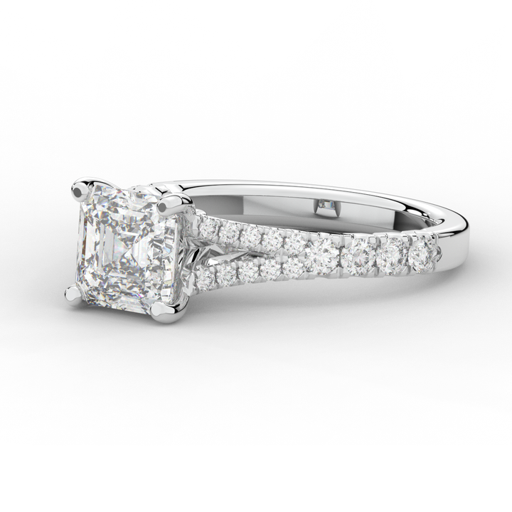 2.45CT.TW ASSCHER LAB DIAMOND ENGAGEMENT RING - Nazarelle