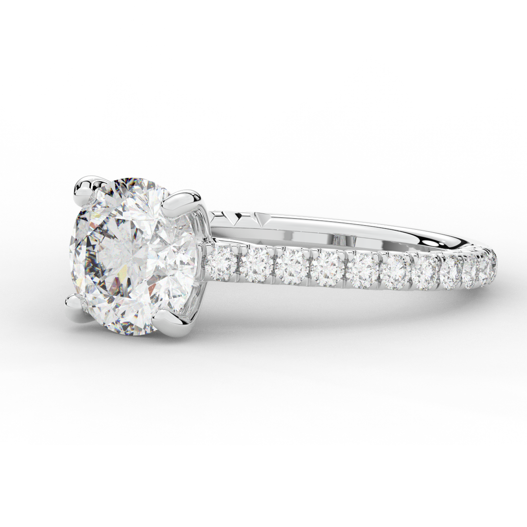 2.40CT.TW ROUND LAB DIAMOND ENGAGEMENT RING - Nazarelle