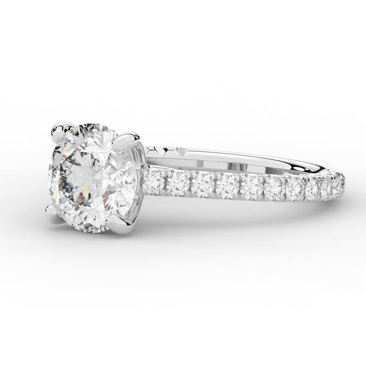 2.40CT.TW ROUND LAB DIAMOND ENGAGEMENT RING - Nazarelle