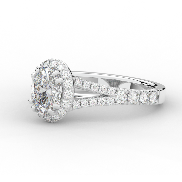 1.60CT.TW OVAL LAB DIAMOND ENGAGEMENT RING - Nazarelle