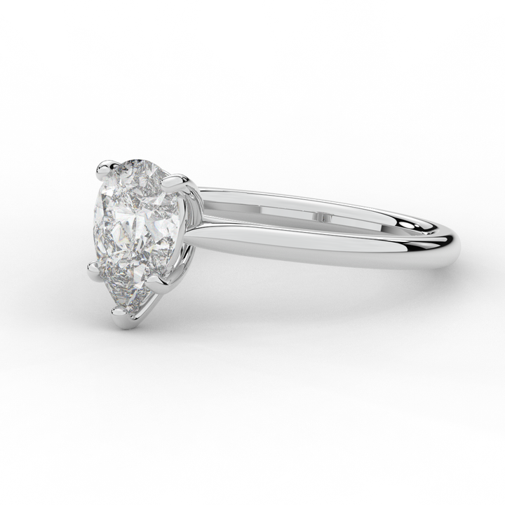 1.00CT PEAR LAB DIAMOND SOLITAIRE ENGAGEMENT RING - Nazarelle