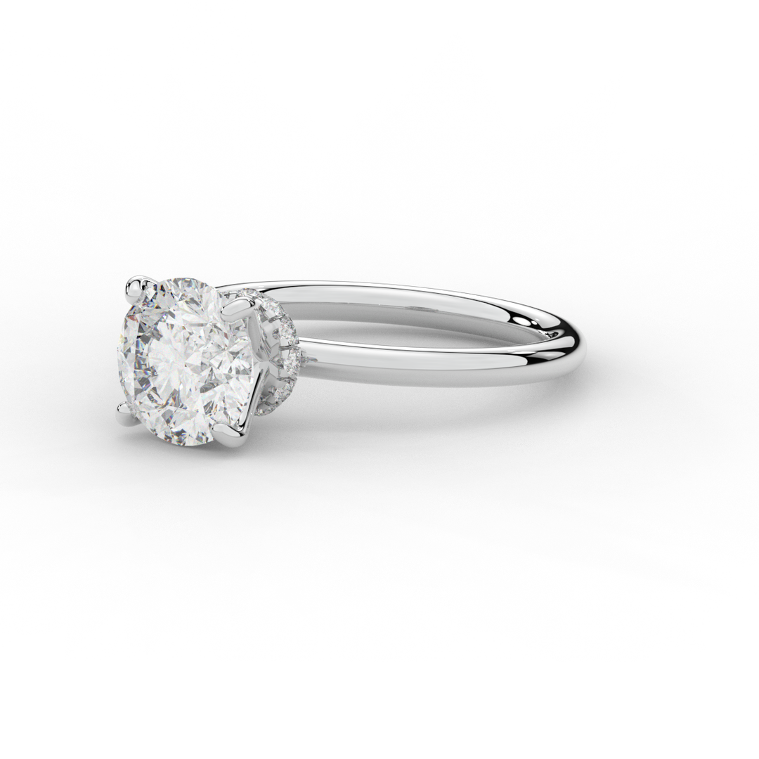 2.05CT.TW ROUND LAB DIAMOND SOLITAIRE ENGAGEMENT RING - Nazarelle