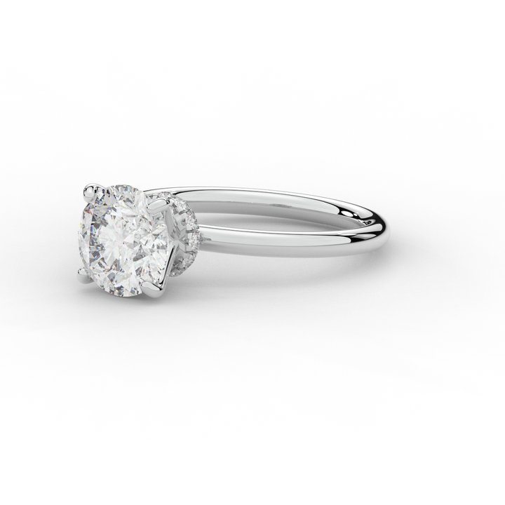 2.05CT.TW ROUND LAB DIAMOND SOLITAIRE ENGAGEMENT RING - Nazarelle