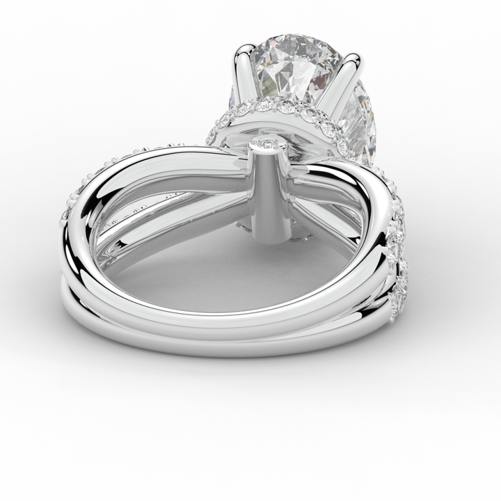 6.25CT.TW OVAL LAB DIAMOND ENGAGEMENT RING