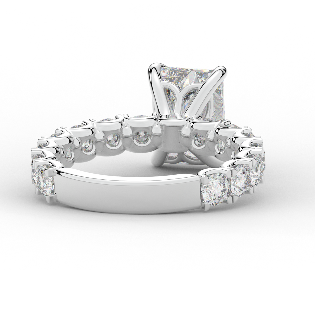 4.35CT.TW RADIANT LAB DIAMOND ENGAGEMENT RING - Nazarelle