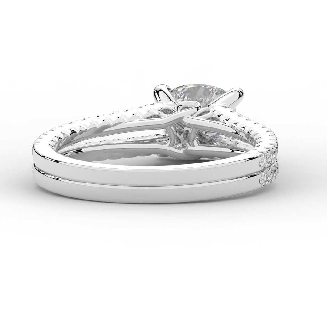 1.90CT.TW CUSHION LAB DIAMOND SOLITAIRE ENGAGEMENT RING - Nazarelle