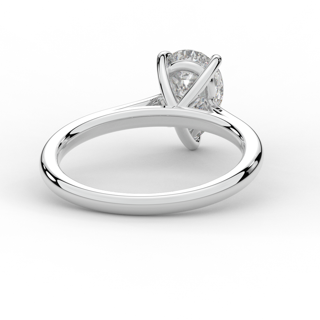 1.00CT PEAR LAB DIAMOND SOLITAIRE ENGAGEMENT RING - Nazarelle