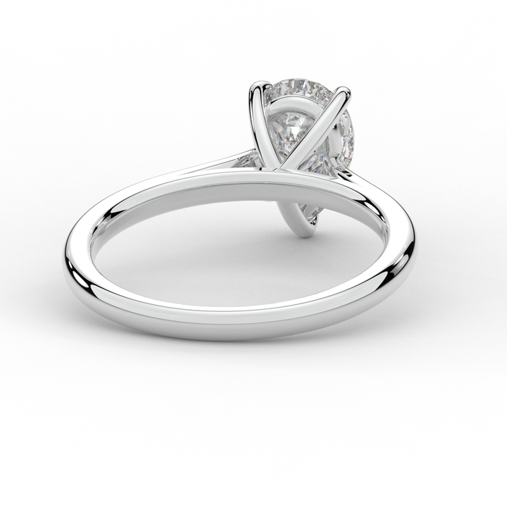 1.00CT PEAR LAB DIAMOND SOLITAIRE ENGAGEMENT RING - Nazarelle
