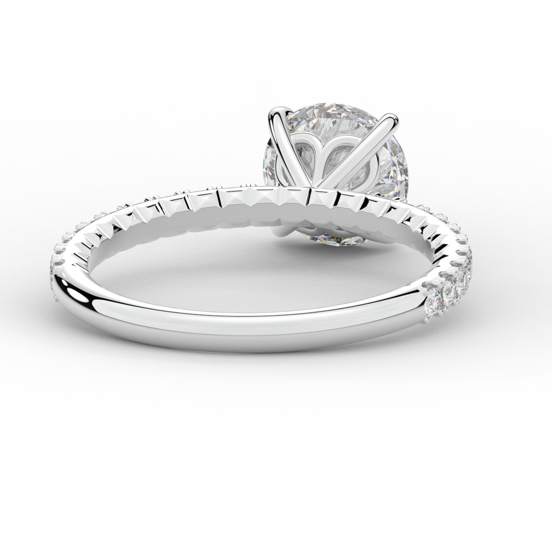 1.75CT.TW ROUND LAB DIAMOND SOLITAIRE ENGAGEMENT RING - Nazarelle