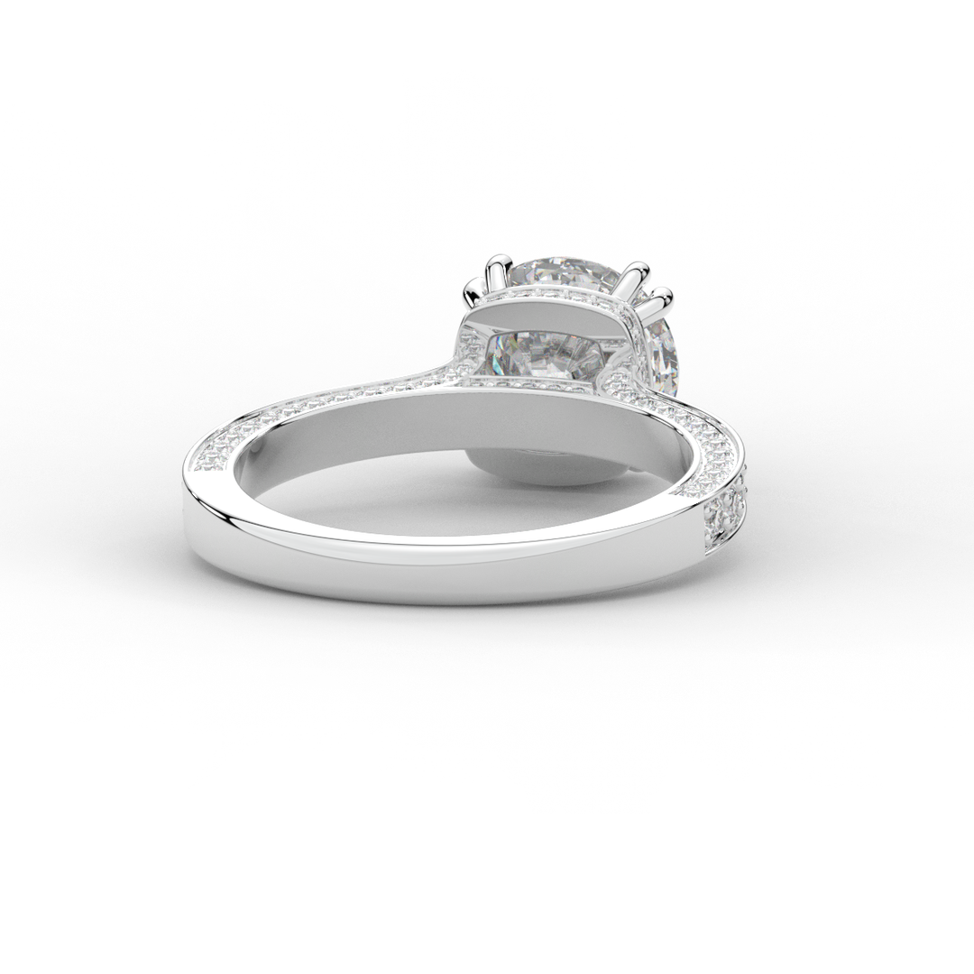 2.60CT.TW ROUND LAB DIAMOND SOLITAIRE ENGAGEMENT RING - Nazarelle