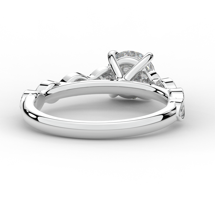 1.15CT.TW ROUND LAB DIAMOND SOLITAIRE ENGAGEMENT RING - Nazarelle