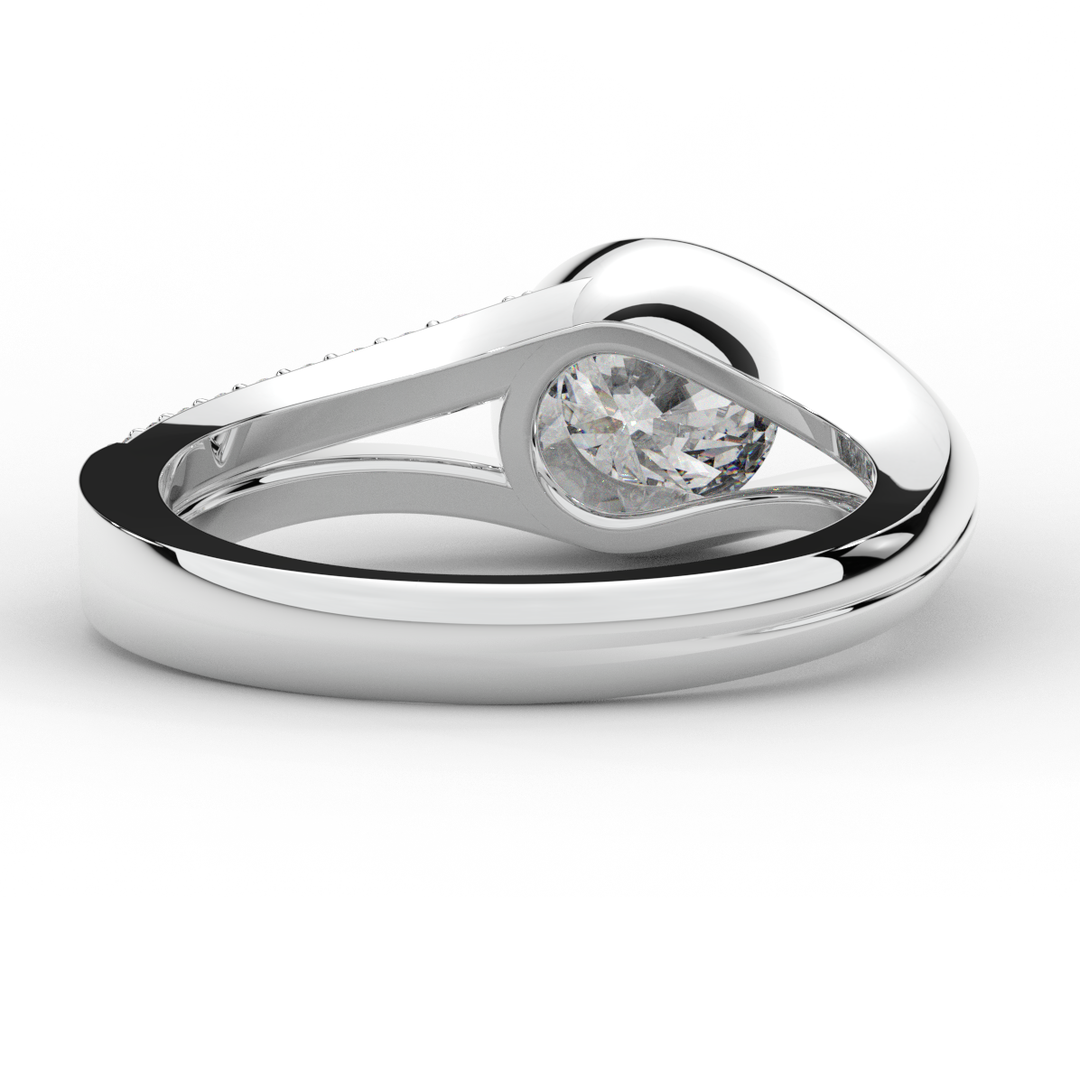 1.10CT.TW ROUND LAB DIAMOND SOLITAIRE ENGAGEMENT RING - Nazarelle