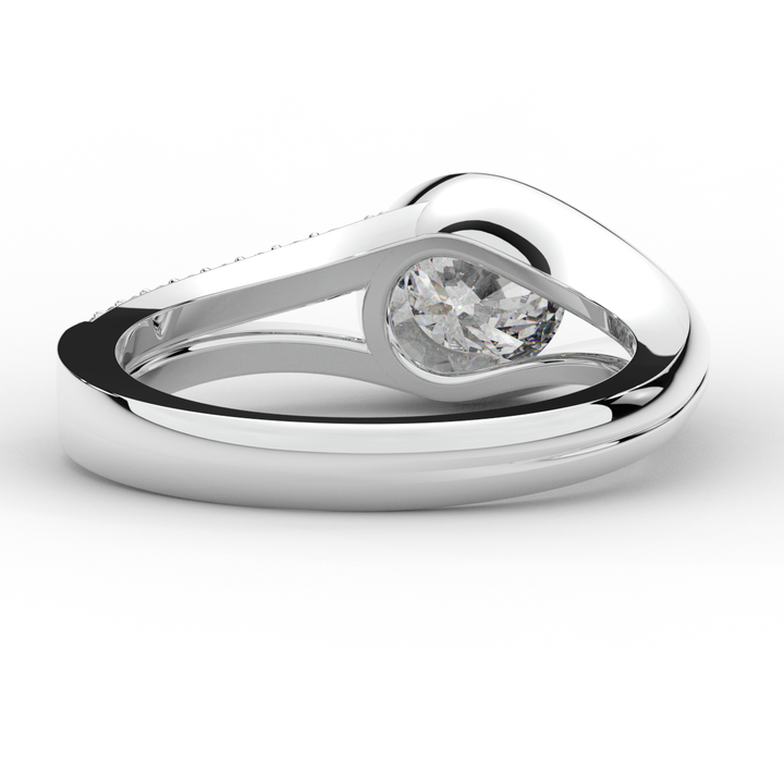 1.10CT.TW ROUND LAB DIAMOND SOLITAIRE ENGAGEMENT RING - Nazarelle