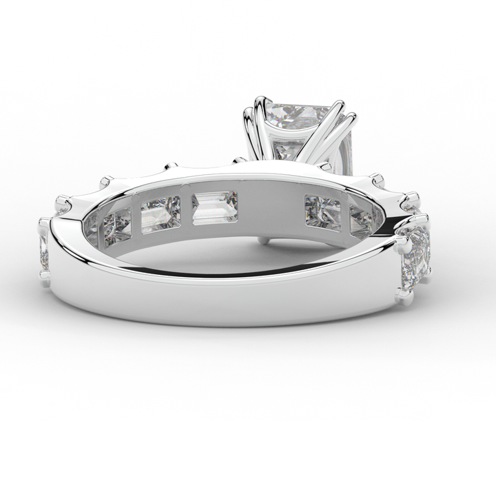3.75CT.TW EMERALD CUT LAB DIAMOND SOLITAIRE ENGAGEMENT RING