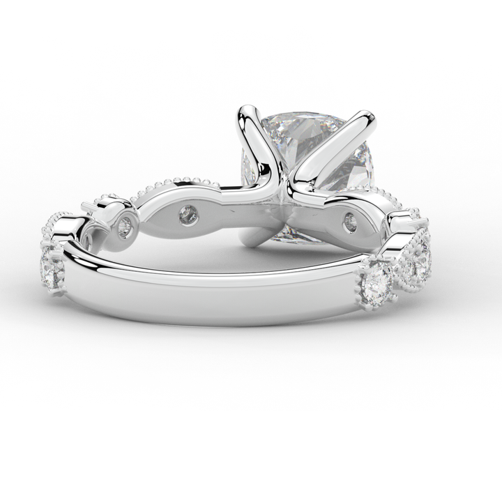 2.50CT.TW CUSHION LAB DIAMOND SOLITAIRE ENGAGEMENT RING - Nazarelle