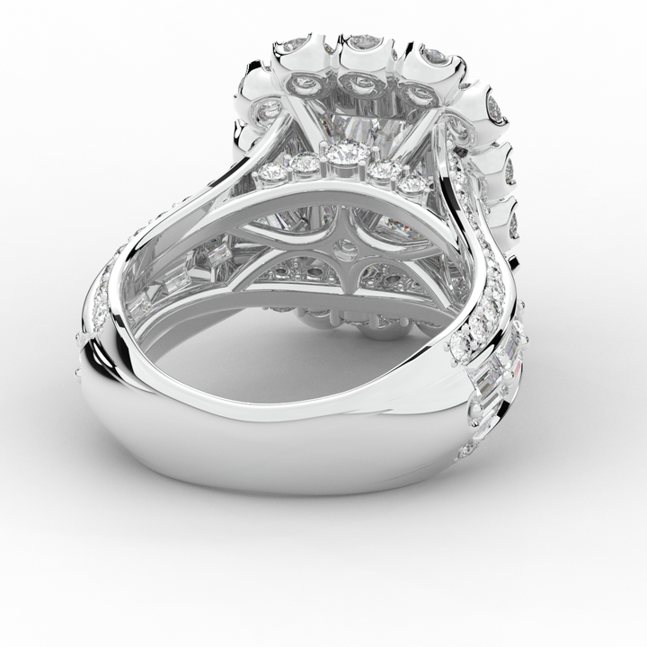 8.00CT.TW RADIANT LAB DIAMOND HALO ENGAGEMENT RING - Nazarelle