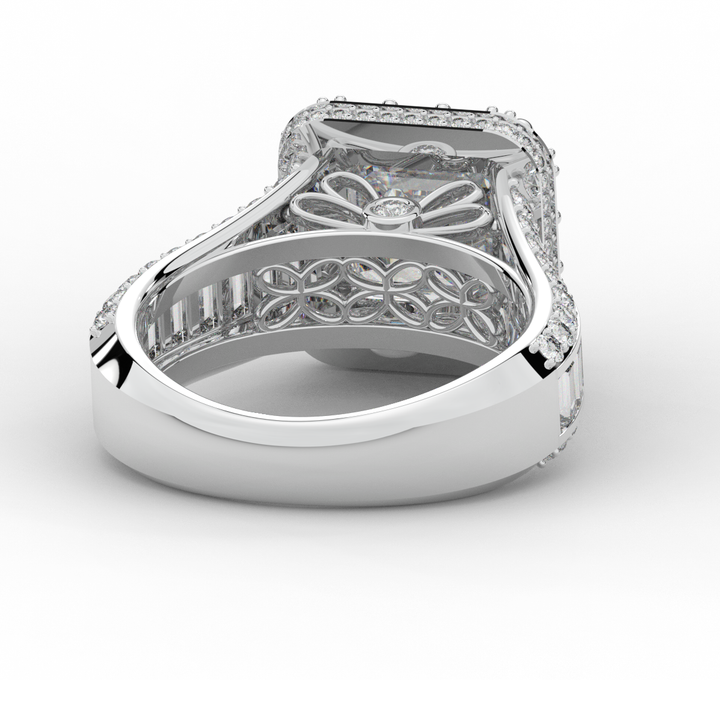 6.10CT.TW ASCHER LAB DIAMOND HALO ENGAGEMENT RING - Nazarelle