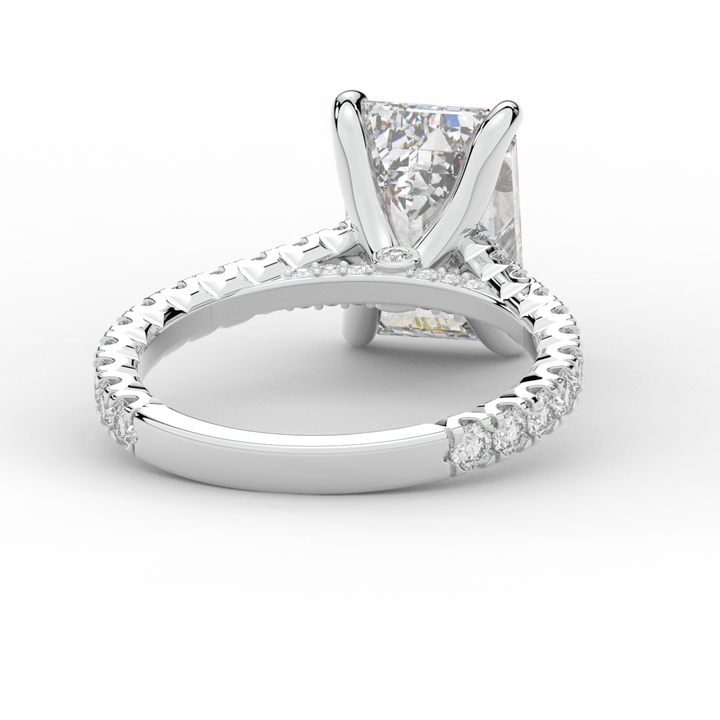 4.25CT.TW EMERALD CUT LAB DIAMOND SOLITAIRE ENGAGEMENT RING - Nazarelle