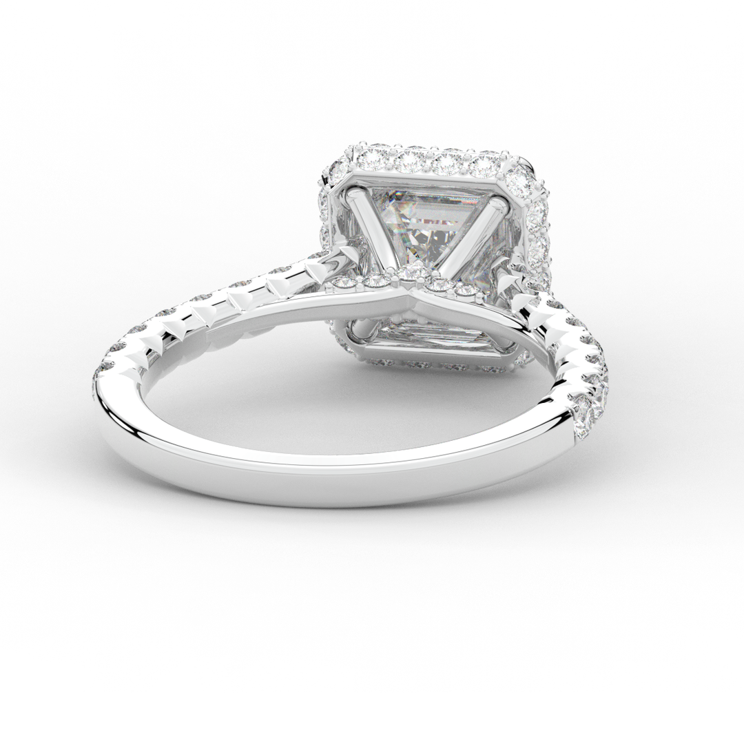 2.75CT.TW ASSCHER LAB DIAMOND HALO ENGAGEMENT RING - Nazarelle