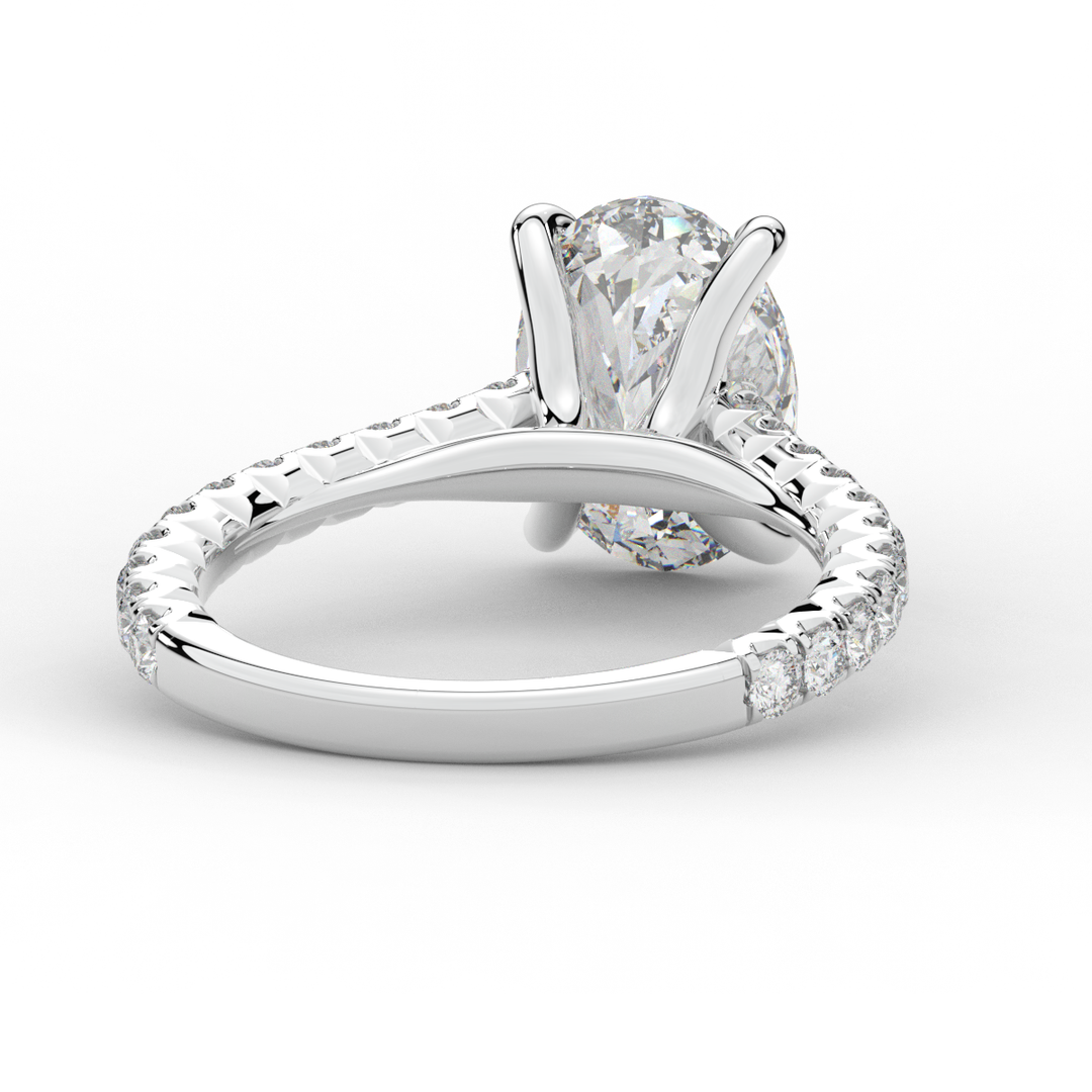 2.40CT.TW OVAL LAB DIAMOND ENGAGEMENT RING - Nazarelle
