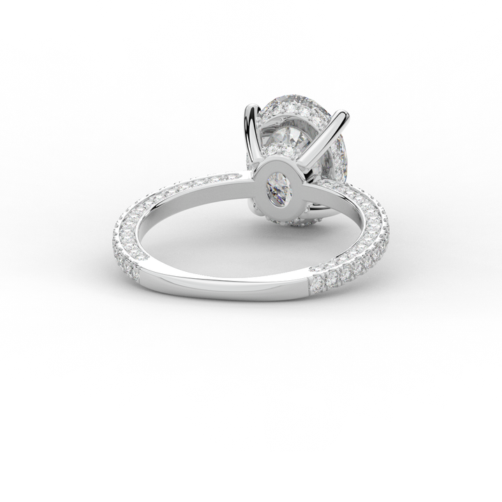 3.15CT.TW OVAL LAB DIAMOND SOLITAIRE ENGAGEMENT RING - Nazarelle
