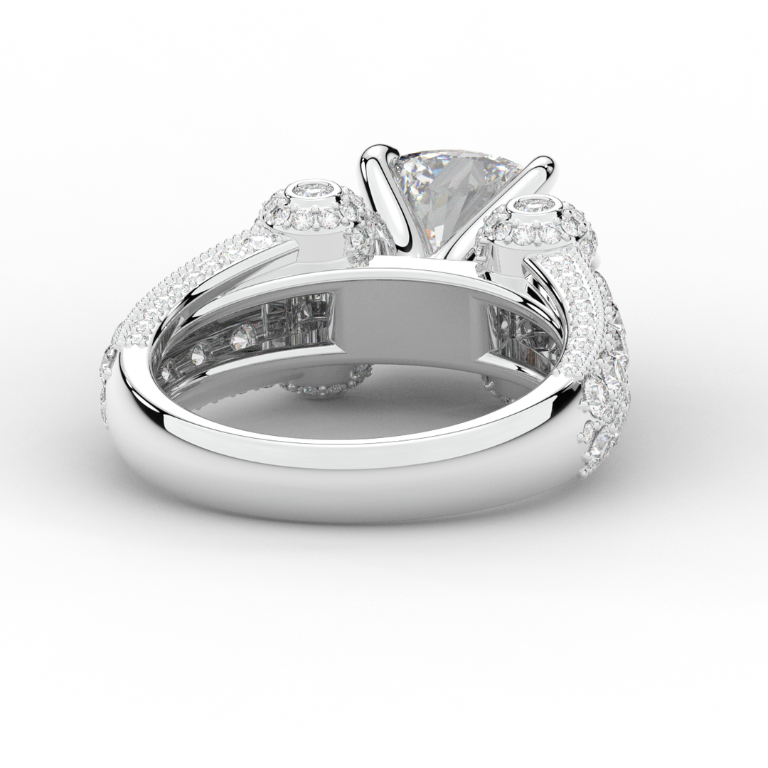 4.75CT.TW CUSHION LAB DIAMOND ENGAGEMENT RING - Nazarelle