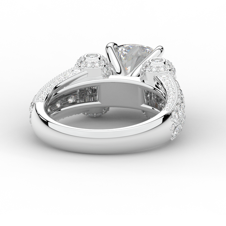 4.75CT.TW CUSHION LAB DIAMOND ENGAGEMENT RING - Nazarelle