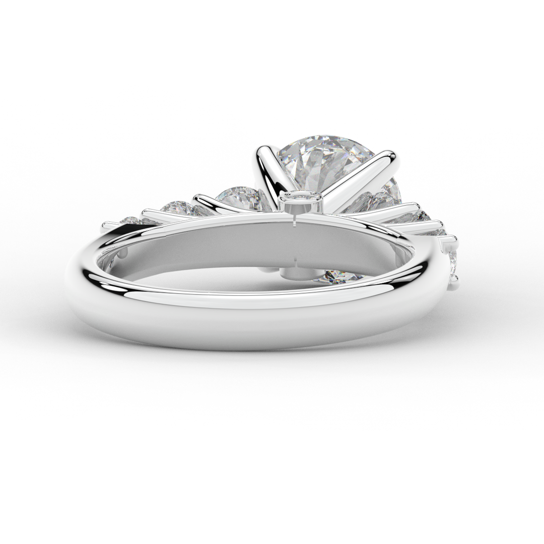 3.00CT.TW ROUND LAB DIAMOND  ENGAGEMENT RING - Nazarelle