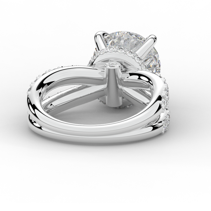 6.25CT.TW ROUND LAB DIAMOND ENGAGEMENT RING - Nazarelle