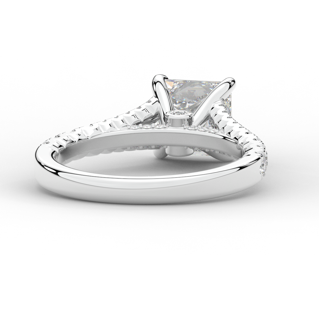 2.45CT.TW PRINCESS LAB DIAMOND ENGAGEMENT RING - Nazarelle