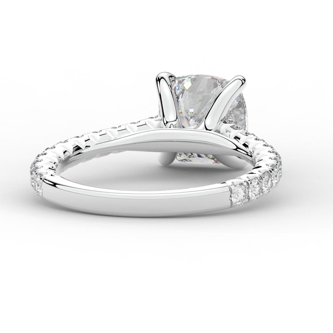 2.40CT.TW CUSHION LAB DIAMOND ENGAGEMENT RING - Nazarelle
