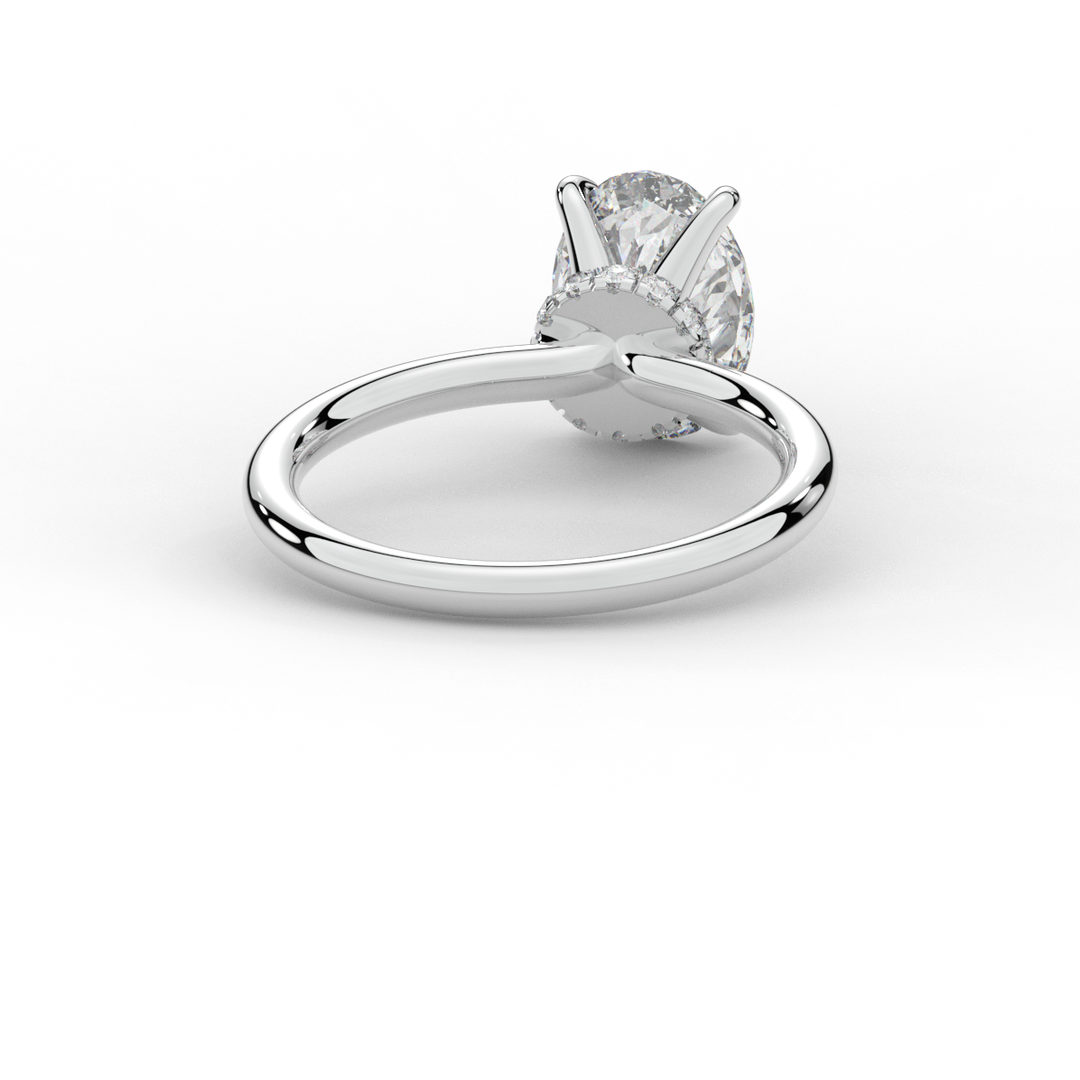 2.05CT.TW OVAL LAB DIAMOND SOLITAIRE ENGAGEMENT RING - Nazarelle