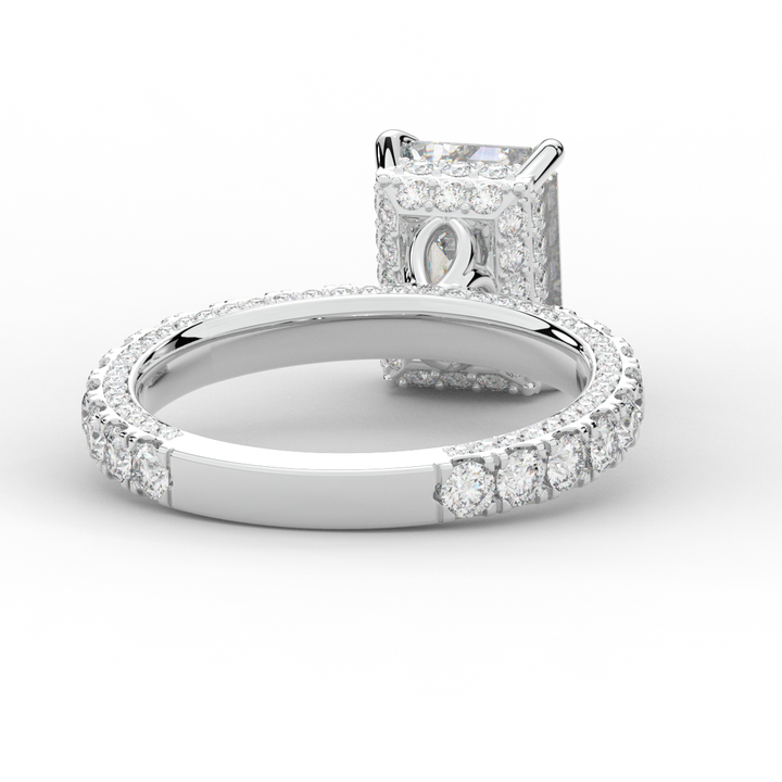 3.00CT.TW EMERALD CUT LAB DIAMOND ENGAGEMENT RING - Nazarelle