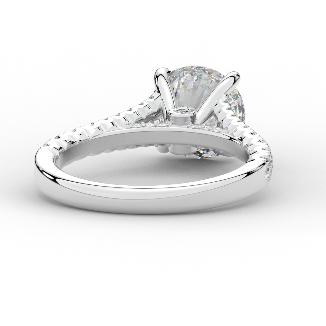 2.45CT.TW ROUND LAB DIAMOND ENGAGEMENT RING - Nazarelle