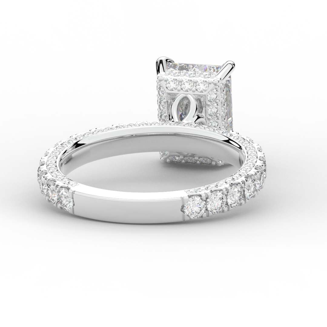 3.00CT.TW RADIANT LAB DIAMOND ENGAGEMENT RING - Nazarelle