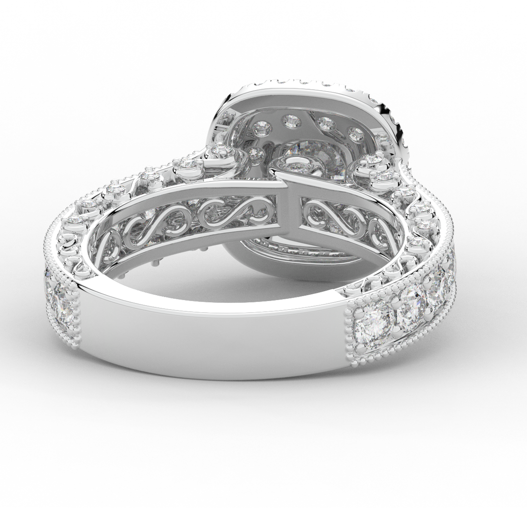 2.30CT.TW ROUND LAB DIAMOND ENGAGEMENT RING - Nazarelle
