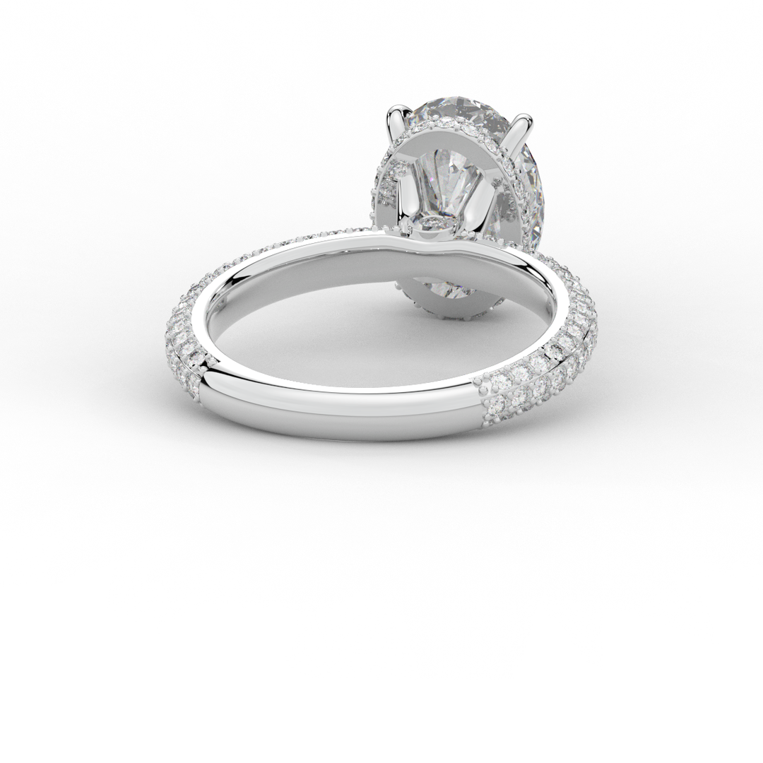 3.60CT.TW OVAL LAB DIAMOND SOLITAIRE ENGAGEMENT RING - Nazarelle