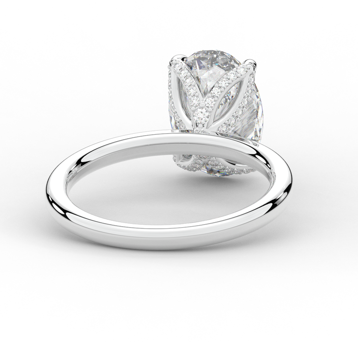 3.10CT.TW OVAL LAB DIAMOND ENGAGEMENT RING - Nazarelle