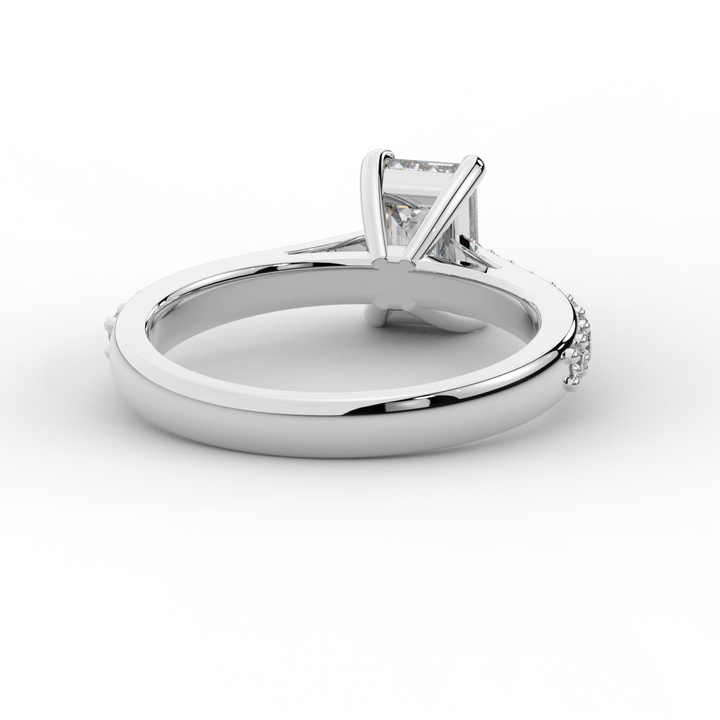 1.25CT.TW EMERALD CUT LAB DIAMOND SOLITAIRE ENGAGEMENT RING - Nazarelle