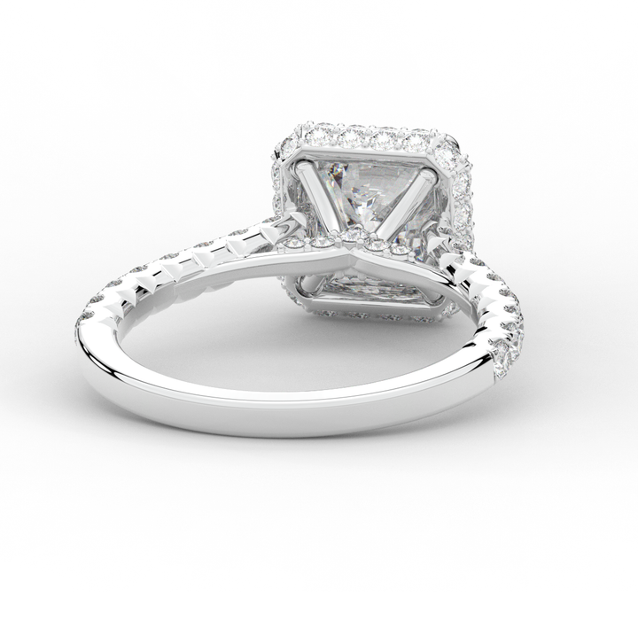 2.75CT.TW CUSHION LAB DIAMOND HALO ENGAGEMENT RING - Nazarelle