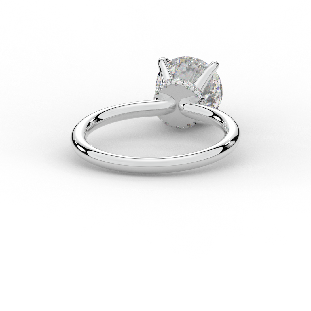 2.05CT.TW ROUND LAB DIAMOND SOLITAIRE ENGAGEMENT RING - Nazarelle