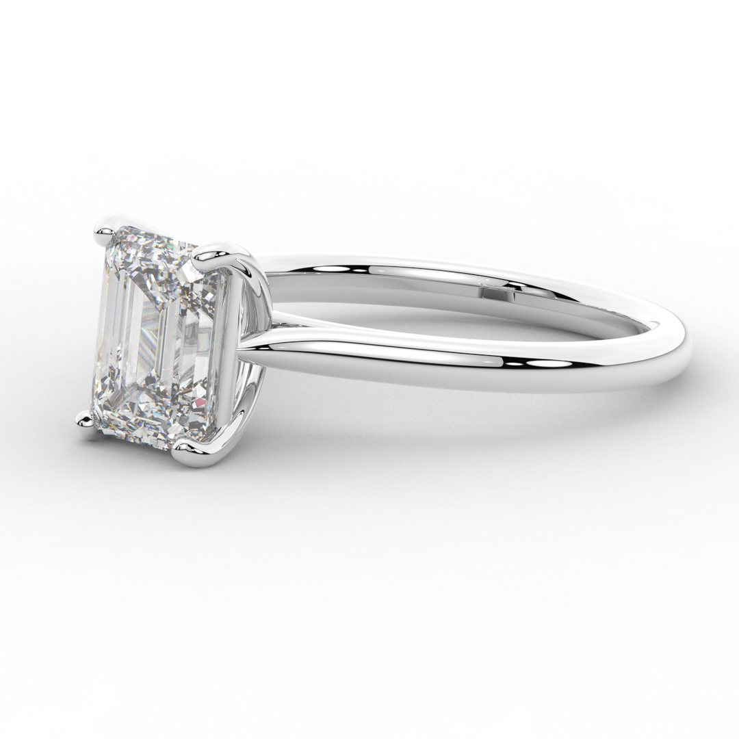 2.00CT EMERALD CUT LAB DIAMOND SOLITAIRE ENGAGEMENT RING - Nazarelle