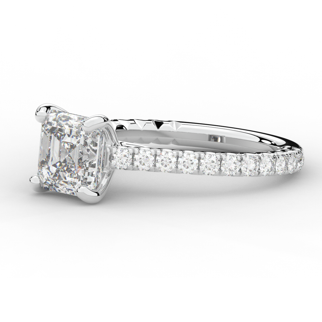 2.40CT.TW ASSCHER LAB DIAMOND ENGAGEMENT RING - Nazarelle