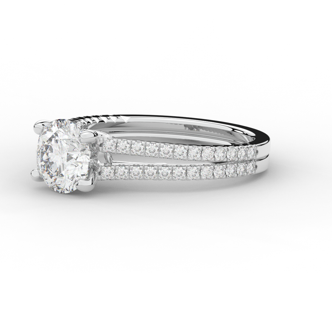 1.90CT.TW ROUND LAB DIAMOND SOLITAIRE ENGAGEMENT RING - Nazarelle