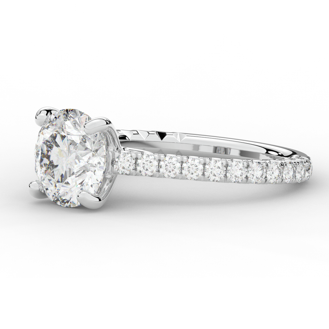 2.40CT.TW ROUND LAB DIAMOND ENGAGEMENT RING - Nazarelle