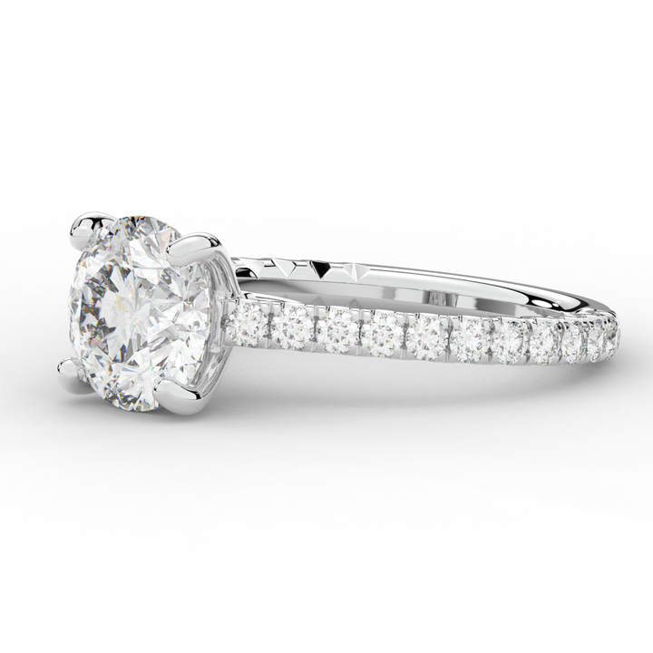 2.40CT.TW ROUND LAB DIAMOND ENGAGEMENT RING - Nazarelle