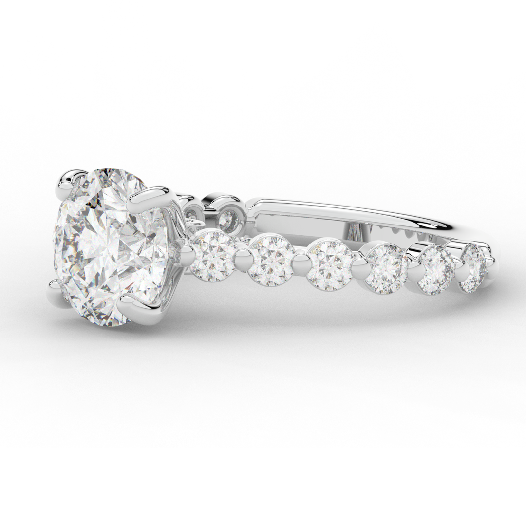 3.90CT.TW ROUND LAB DIAMOND ENGAGEMENT RING
