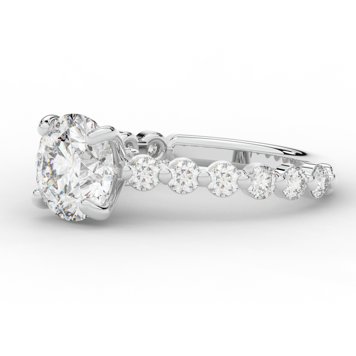 3.90CT.TW ROUND LAB DIAMOND ENGAGEMENT RING