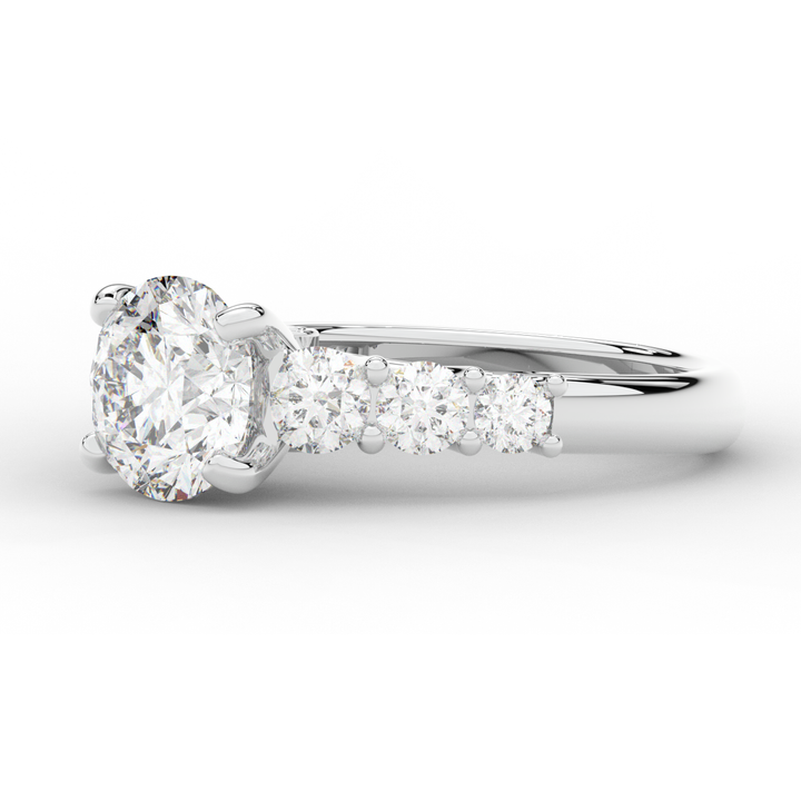 3.00CT.TW ROUND LAB DIAMOND  ENGAGEMENT RING - Nazarelle
